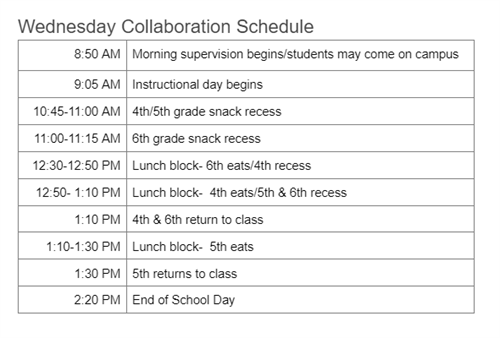 Bell Schedule 24-25 --Wed